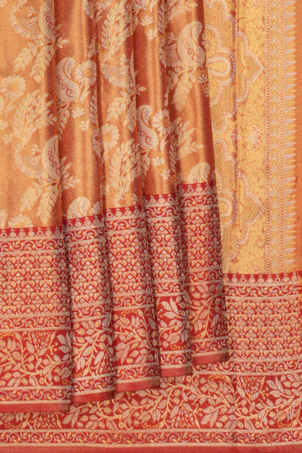 Image of Kanchipattu Tissue Brocade Gold Saree